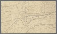 726A-0005 Topografische overzichtskaart met hoogtelijnen van de Bovenste Polder onder Wageningen met intekeningen van ...