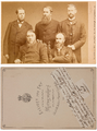 1453 Transvaalse deputatie te London: Kruger, du Toit Smuts, Balaerts en de tolk, ca. 1883-1888