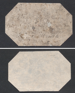 258-0001 Etiket van de kaft met opschrift 'Bonn en omstreken, schetsen naar de natuur door A. Ver Huell, 1860