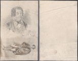 258-0011 Figuren uit een koffiehuis te Bonn, 1860