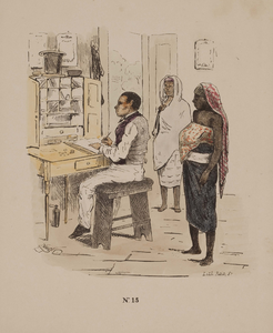 4120-0016 Administrateur's klerk weekgeld uitbetalende aan kraam of zwangere vrouwen, 1850
