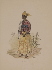 4120-0025 Plantaadje negerin in danskleding, 1850