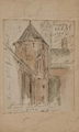 4134 Toren aan de oude stadswal in den steeg de Langstraat, 23 augustus 1875