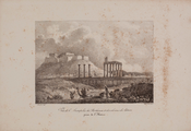 4222-0008 Vue de l'Acropolis du Parthenon et des colonnes d'Adrien prise de L'Hissua, 1824