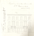 1-0059 no. 50 Voorgevel van het te bouwen huis van A.F. Burgers aan de Rhijnkade, goedgekeurd 25-10-1854, 1854