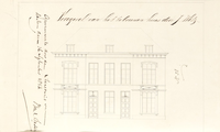 1-0067 no. 58 Voorgevel van het te bouwen juis door J. Witz, 1854