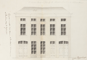 2-0046 no. 43. Te bouwen voorgevel door C. van Koppenhagen, 1855