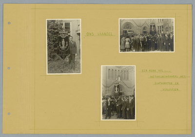6-0007 Ons vaandel; een kerk vol metaalbewerkers met echtgenoten en verloofden , 1946