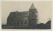 768-0004 Dorpskerk Rheden met de kerktoren in de steigers, vanuit het noorden gezien, 1930-1931