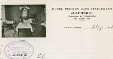 10-0001 Hotel Pension Café-restaurant Caprèra : eigenaar A. Verouden, 1918