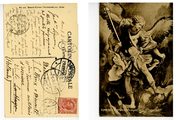 145-0014 Prentbriefkaart ingekomen bij Anthonie P. Wirix en Justine C. van Mansvelt, 1905-1929