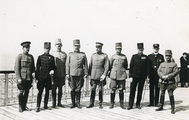 162-0007 V.l.n.r. George van Rossem, Anthonie P. Wirix (Ton), mog. Hendrik Pieter Johan de Jongh, N.N. Bakker, T.J. ...