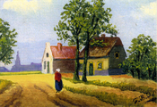 256.04 Olieverfschilderij vervaardigd door Francois Berrier Orgert Müller (1870-1960), echtgenoot Maria Elisabeth ...