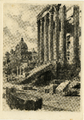 1221-0118 Prent van de Tempel van Antoninus en Faustina , 1921