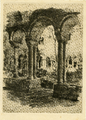 1221-0120 Prent van het klooster Santi Quattro Coronati, 1921