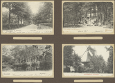 39-0041 Vier prentbriefkaarten van verschillende locaties in Hilversum, 1900-1910