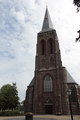 1945 voorzijde kerk met toren en spits Sint-Martinuskerk Baak, 13-07-2010