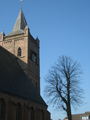 448 torenspits met klok Nederlands Hervormde kerk van Beekbergen, 22-03-2012