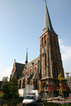 9130 vooraanzicht kerk tijdens op/afbouw steigers R.K. kerk O.L. Vrouw Visitatie, 10-10-2007