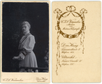 8 Carte de visite van een leerling aan de Rijkskweekschool, 1900-1910