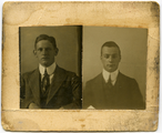 21 Twee pasfoto's met links Pieter Cornelis Ras en rechts J.A.C. Sleijster (1890-1976), 1910-1920