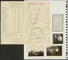 1-0014 Bladzijde 6, met een rapport van Bep Bremer, een bidprentje en foto's, 1942-1943