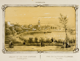 10 Gelderland : Gezigt op de stad Arnhem van den Berg genomen - Vue de la ville d'Arnhem prise du Berg, ca. 1845