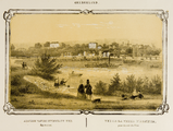 9 Gelderland : Arnhem van de overkant der Rijn te zien - Vue de la Ville d'Arnhem prise du coté du Rhin, ca. 1845