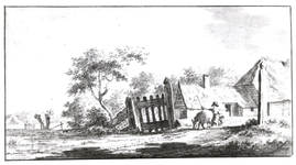 493; Kopie van een prent van een boerderij te Abcoude