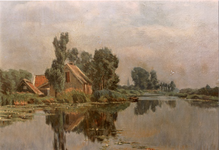 543; Foto van een schilderij, getiteld Boerderij aan de Holendrecht van Folkert Post