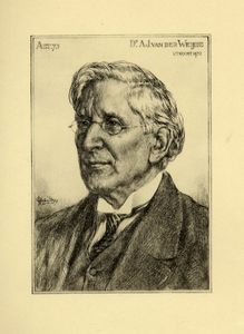 32234 Portret van dr. A.J. van der Weijde, geboren 1856, geneesheer te Utrecht, overleden 1932. Borstbeeld ...