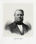 31845 Portret van W.M.J. van Dielen, geboren 1806, wethouder van Utrecht (1844-1865), overleden 1867. Borstbeeld van voren.