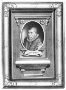 31913 Portret van Werner Helmich, geboren Utrecht 1551, predikant te Utrecht (1578-1589), overleden Utrecht 1608. ...
