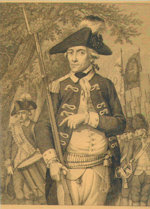 38926 Portret van O.D. Gordon, geboren 1740, kolonel van het Genootschap Pro patria et libertate te Utrecht; ontvanger ...