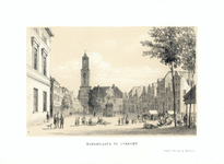 35589 Gezicht op de Mariaplaats te Utrecht uit het westen, met links een gedeelte van het Gebouw voor Kunsten en ...
