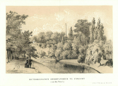 36888 Gezicht vanaf de Maliesingel over de stadsbuitengracht te Utrecht op het singelplantsoen met op de achtergrond de ...