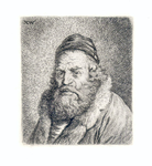 38897 Portret van Moses Ben Isaac Edrehy, geboren Marokko 1771, rabbijn, bezocht Utrecht ondermeer in 1816, overleden ...