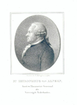 38783 Portret van Hieronymus van Alphen, geboren 1746, procureur-generaal, dichter, overleden 1803. Borstbeeld links in ...