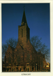 122838 Gezich op de Jacobikerk (Jacobskerkhof) te Utrecht, uit het westen.