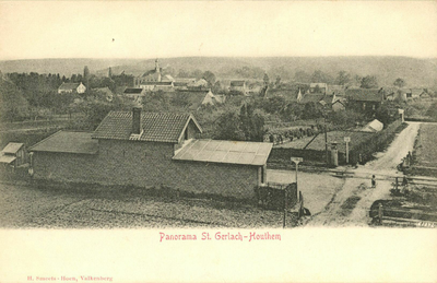 162953 Gezicht op de achterzijde van het S.S.-station St.-Gerlach (Houthem-St. Gerlach) bij Houthem.