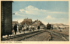 162650 Gezicht op het emplacement van het tramstation te Bergen aan Zee.