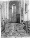 37383 Interieur van de Buurkerk te Utrecht: de noordelijke zijbeuk met het ingangsportaal gezien vanuit het transept, ...