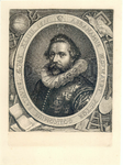 38817 Portret van Abraham Bloemaert, geboren 1564, kunstschilder te Utrecht, overleden 1651. Borstbeeld links in ovaal ...