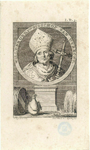39327 Portret van Willibrord, geboren 7 november 656, bisschop van Utrecht (693-739), overleden 739. Borstbeeld van ...