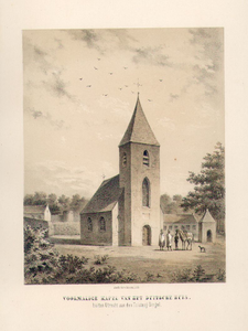 37534 Gezicht op de St.-Annakapel te Utrecht uit het noordwesten, met op de achtergrond de stadsmuur.01-01-1285-31-12-1285