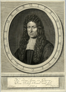 31898 Portret van Johannes G. Graevius, geboren 1632, hoogleraar in de geschiedenis aan de Utrechtse hogeschool ...