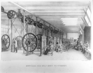 31294 Interieur van het gebouw van de Hulpmunt aan de Wittevrouwensingel te Utrecht: de muntzaal.01-01-1856-31-12-1857