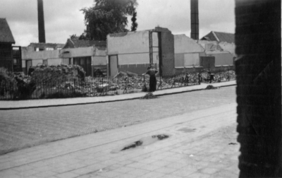 24755 Gezicht op de oorlogsschade in het Soesterkwartier te Amersfoort.