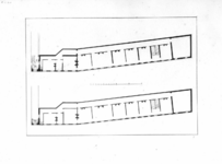 135108 Plattegrond de eerste en de tweede verdieping van het ontworpen Provinciaal Gouvernementsgebouw aan de Kromme ...