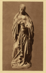 121501 Afbeelding van het, ca. 1510 vervaardigde, eikenhouten beeld Maria Magdalena, uit de collectie van het ...